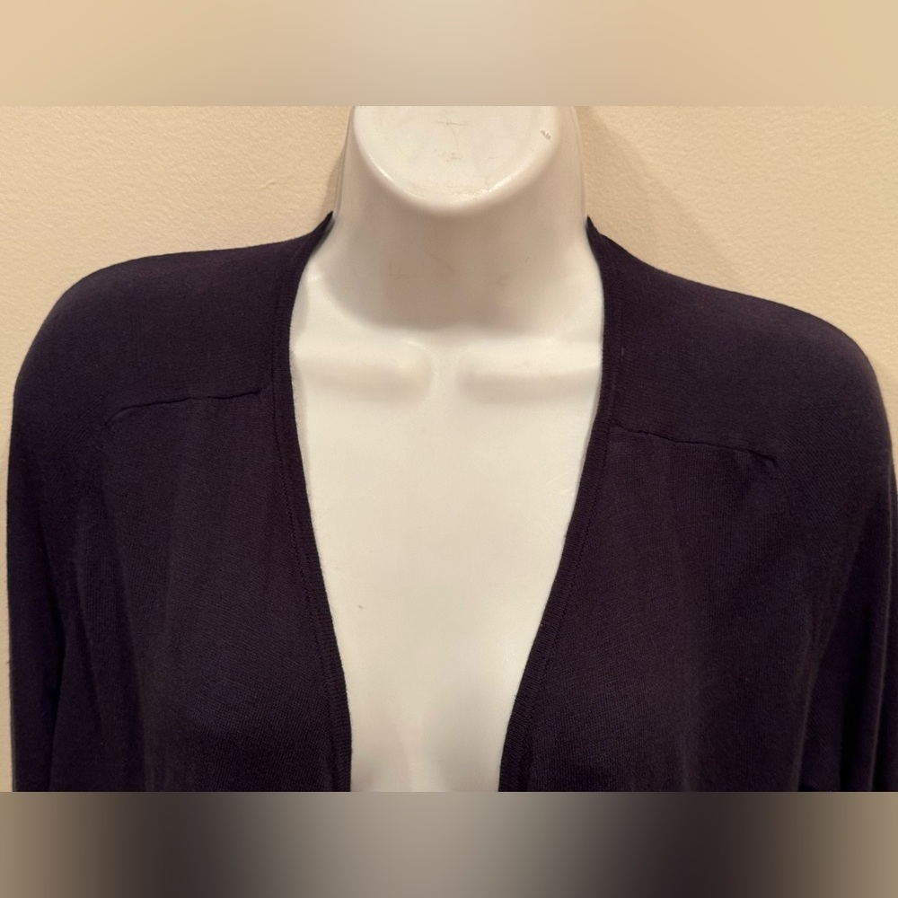 Loft Open Front Cardigan/Charcoal Black/Small/Kni… - image 2